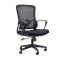 Wholesale OEM Black Task Chair | Ergonomic Mesh Swivel Office Chair with Fixed Arms for Home Office