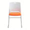 Modern Plastic Office Chair with Comfortable Sponge Seat Stackable Design for Conference Rooms and Training Areas