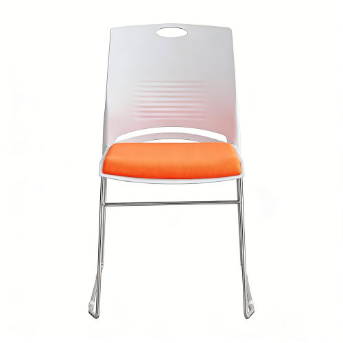 Modern Plastic Office Chair with Comfortable Sponge Seat Stackable Design for Conference Rooms and Training Areas