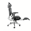 Adjustable Height Ergonomic Executive Office Chair with Aluminum Base & Footrest - Perfect for Wholesale, OEM & ODM