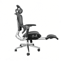 Adjustable Height Ergonomic Executive Office Chair with Aluminum Base & Footrest - Perfect for Wholesale, OEM & ODM