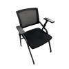 Black Foldable Training Office Chair with Plastic Seat Shell - Ideal for Corporate Training Rooms | Wholesale OEM/ODM Options