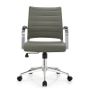 Middle Back Task Office Chair | Fixed Chrome Armrest Swivel Task Seating | Bulk Order Solutions & Design Services