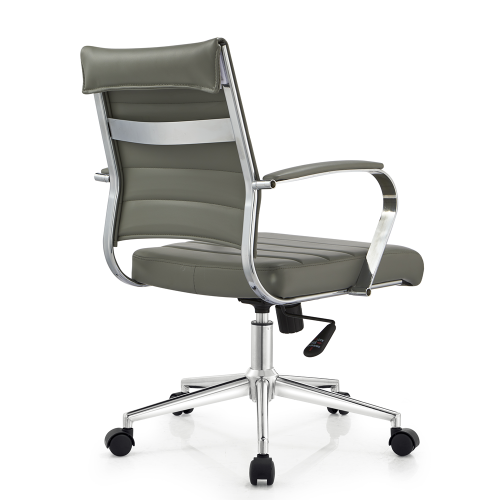 Middle Back Task Office Chair | Fixed Chrome Armrest Swivel Task Seating | Bulk Order Solutions & Design Services