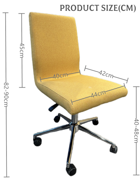 armless office task chair