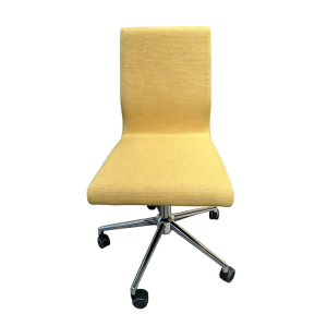 Middle Back Fabric Task Office Chair | Armless Swivel Task Seating Suitable for Home Office Use