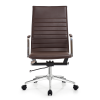 Executive Office Chair Manufacturer | Adjustable Brown Leather with Fixed Chrome Armrest | OEM ODM Wholesale