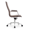 Executive Office Chair Manufacturer | Adjustable Brown Leather with Fixed Chrome Armrest | OEM ODM Wholesale