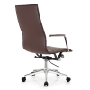 Executive Office Chair Manufacturer | Adjustable Brown Leather with Fixed Chrome Armrest | OEM ODM Wholesale
