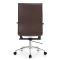 Executive Office Chair Manufacturer | Adjustable Brown Leather with Fixed Chrome Armrest | OEM ODM Wholesale