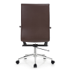 Executive Office Chair Manufacturer | Adjustable Brown Leather with Fixed Chrome Armrest | OEM ODM Wholesale
