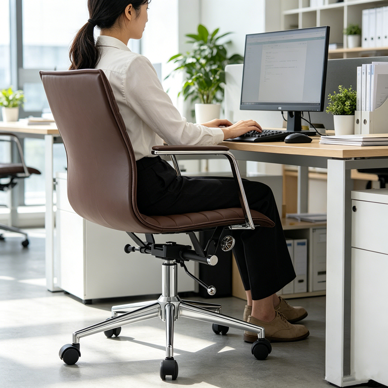leather office task chair