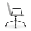 Office Task Chair Wholesale | Gray Middle Back Swivel Iron Armrest for Commercial Office Furniture