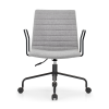 Office Task Chair Wholesale | Gray Middle Back Swivel Iron Armrest for Commercial Office Furniture