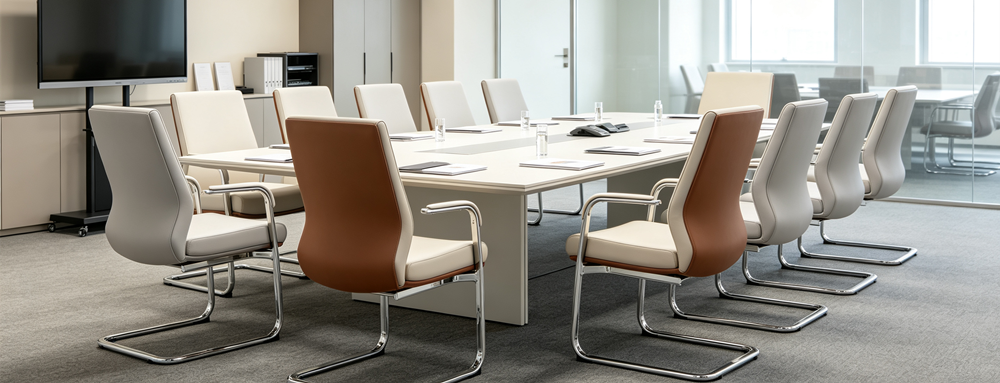 Leather Office Conference Chairs in boardroom