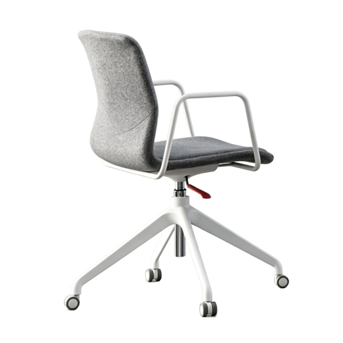 Ergonomic Swivel Training Chair With Armrest | Wholesale Manufacturer for Rolling Fabric Office Furniture
