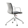 Ergonomic Swivel Training Chair With Armrest | Wholesale Manufacturer for Rolling Fabric Office Furniture