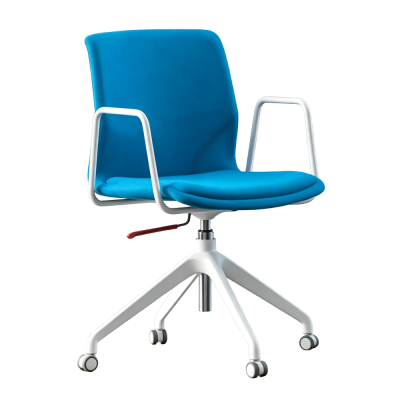 Ergonomic Swivel Training Chair With Armrest | Wholesale Manufacturer for Rolling Fabric Office Furniture