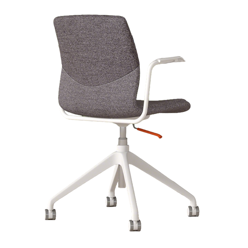 swivel fabric training chair with armrest