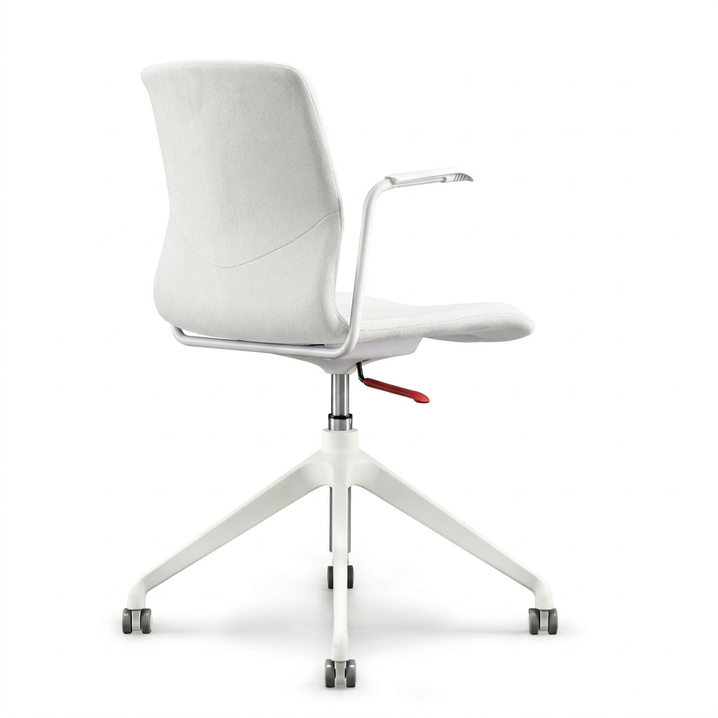swivel fabric training chair with armrest