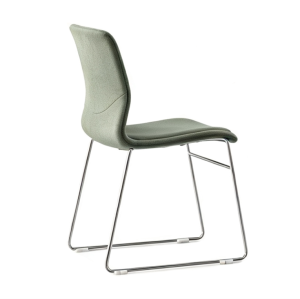 Fabric Training Chair with chrome Base | Custom Fabric Options for Meeting Room & Training Center