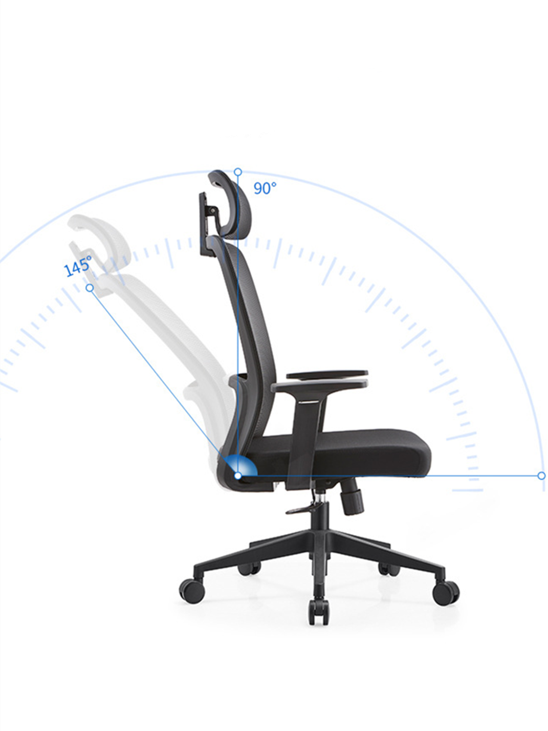 YF-2218A ergonomic executive office chair function demonstration