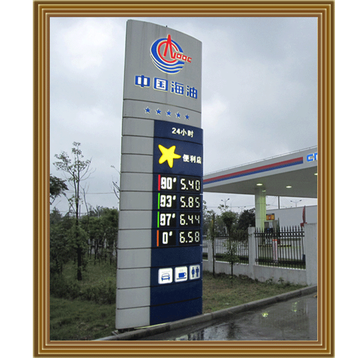 Gas/Oil Station Magnetic Displays/Monitor Price Sign Board