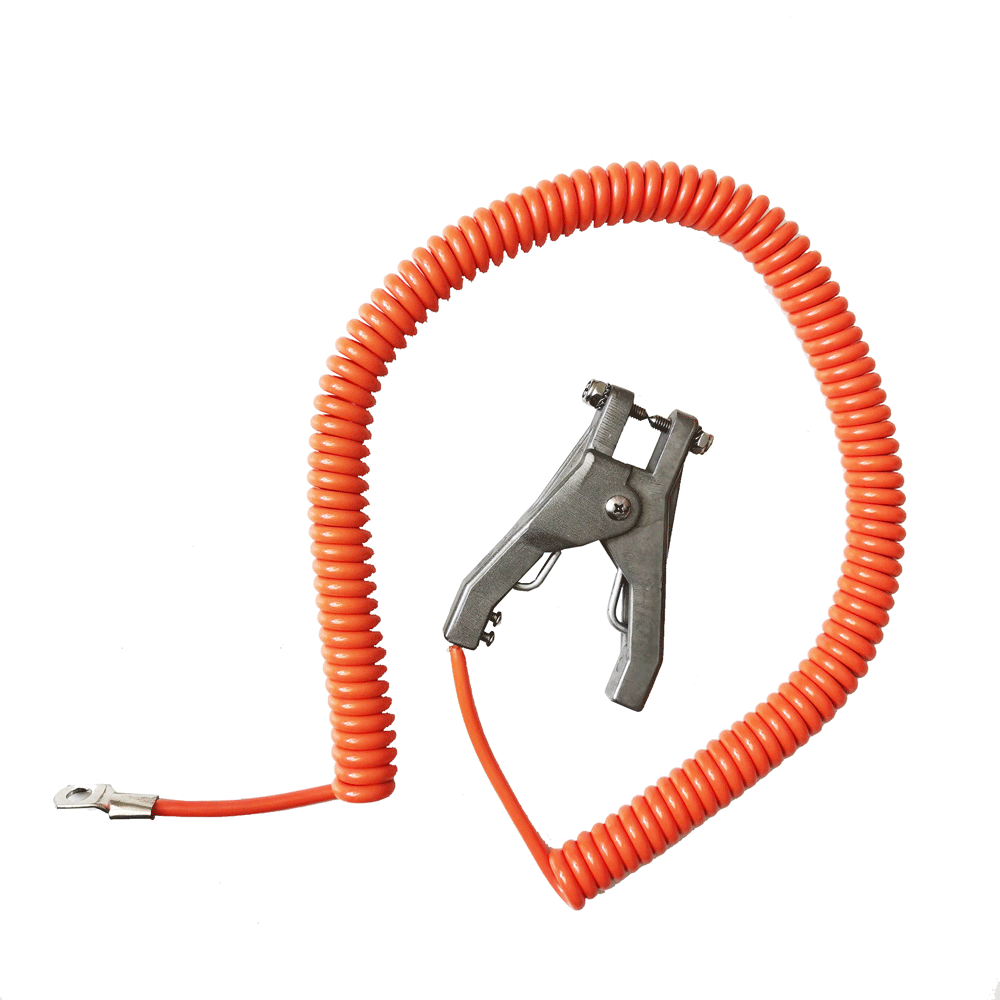 Static Earthing Clamp with 4m Orange Cable