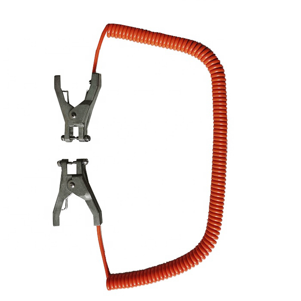 2 Static Grounding Clamp with 4m Orange Copper Cable