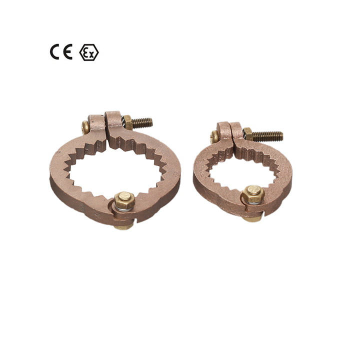 ATEX approved bronze pipe clamps which can be adjested from 1" to 3