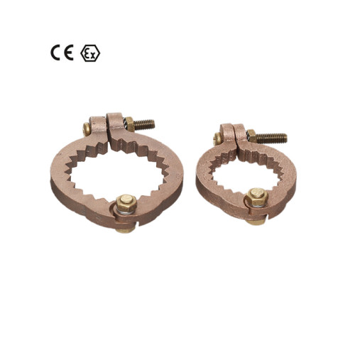 Pipe grounding clamps bronze clamp used on the pipe