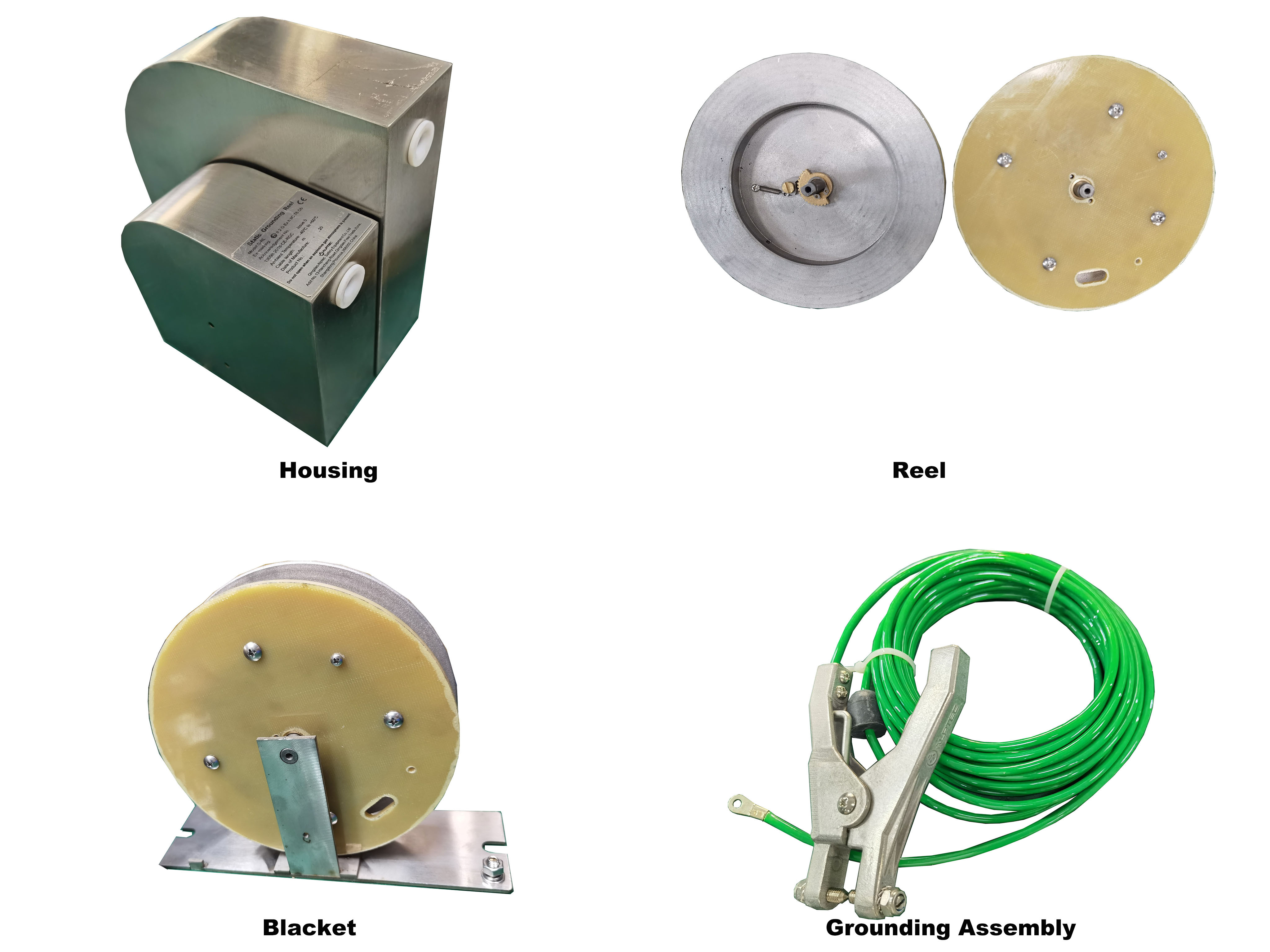 ATEX approved Static Discharge Cable Reel with retractable cable