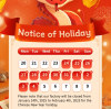 Notice of Holiday