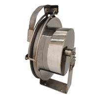 Retractable/Rewinder Earthing/Grounding Assembly with Bypass Conductor for Floating Roof Storage Tanks