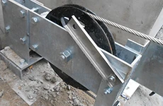 Cason corner wheels for Swine shed manure scraper