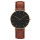 Watch With Custom Logo Men's Ultra-Thin Quartz Wrist Watch with Brown Leather Strap