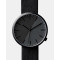 Custom Oem Minimalist Japan Movt Stainless Steel Matte All Black Leather Quartz Watch