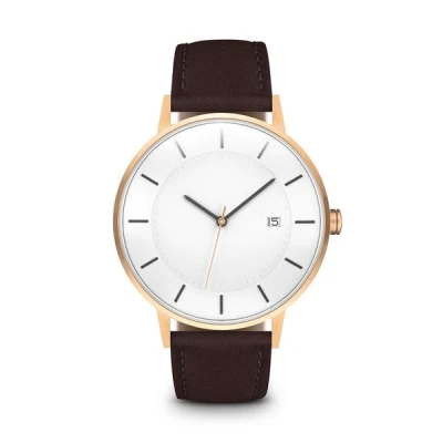 Luxury Custom Oem Minimalist Japan Movt Stainless Steel Matte All Black Leather Quartz Watch Mens Womens