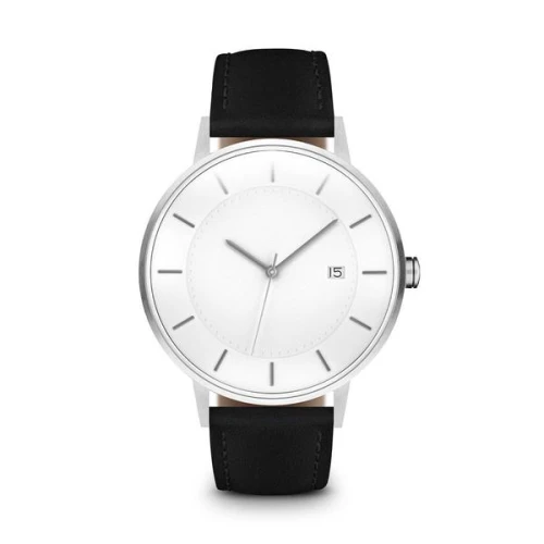 Luxury Custom Oem Minimalist Japan Movt Stainless Steel Matte All Black Leather Quartz Watch Mens Womens