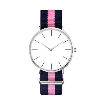 Hotsale Popular Custom Brand Your Name Nylon Strap Wrist Watch