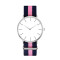 Classic style large dial nylon strap watch for men and women