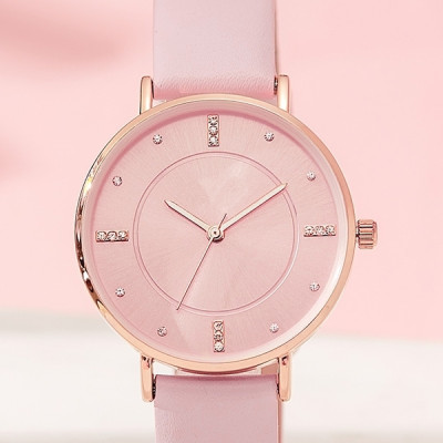 luxury elegance simple fashion watch women custom logo waterproof colorful quartz wristwatch for lady