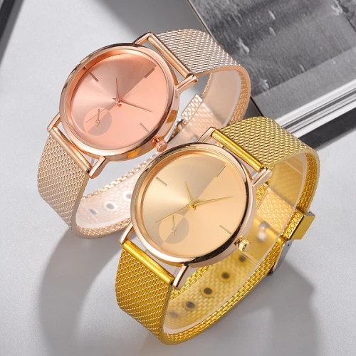 2023 Women Black Watch Hot Sale Leather Band Stainless Steel Analog Quartz Wristwatch Lady Female Casual Watches
