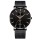Stainless Steel high quality Minimalist Custom Logo Fashion Black Mens Slim Brand Chronograph Watch