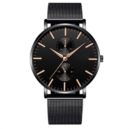 Men Watches 2021 Luxury Fashion Mens Business Watch Ultra Thin Thin Stainless Steel Mesh Belt Quartz Wrist Watch reloj hombre