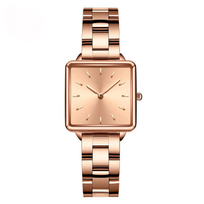 Chinese Wholesale Stainless Steel Band Vintage Ladies Watches Retro Square Shaped Watches For Women