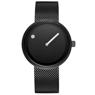 Minimalist Style Stainless Steel Mesh Men Watch Fashion Creative Watch