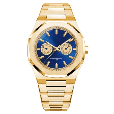 New Design Brand Private Label Stainless Steel Luxury Wrist Custom Logo Men Chronograph Quartz Watch