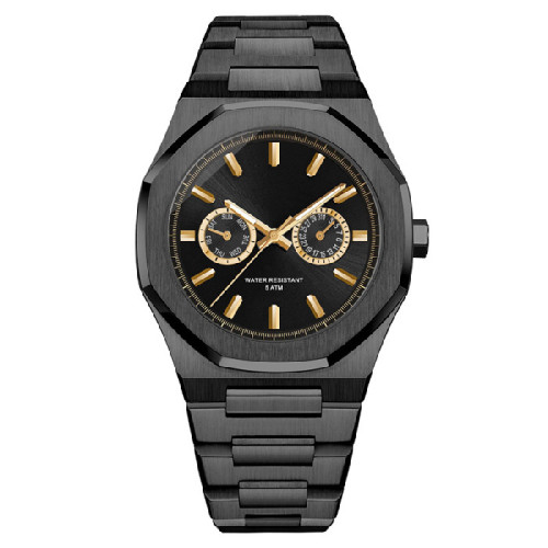 New Design Brand Private Label Stainless Steel Luxury Wrist Custom Logo Men Chronograph Quartz Watch