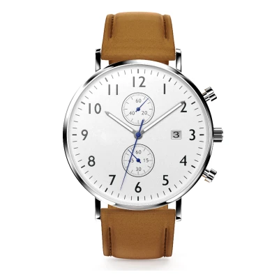 Brand Your Own Logo Odm Wrist Analog Luxury Wristwatch Chronograph Men Quartz Black Watch